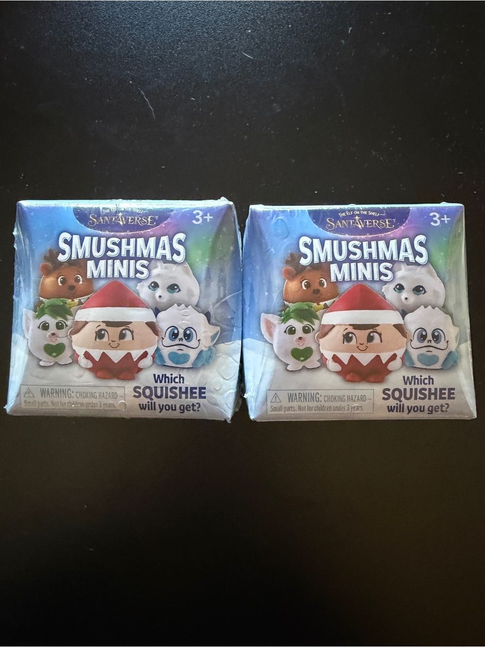 2 New Elf on the Shelf Smushmas Christmas Minis Mystery Squishy Toys 3+ Holiday